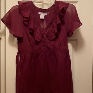 Burgundy Charlotte Russe Blouse